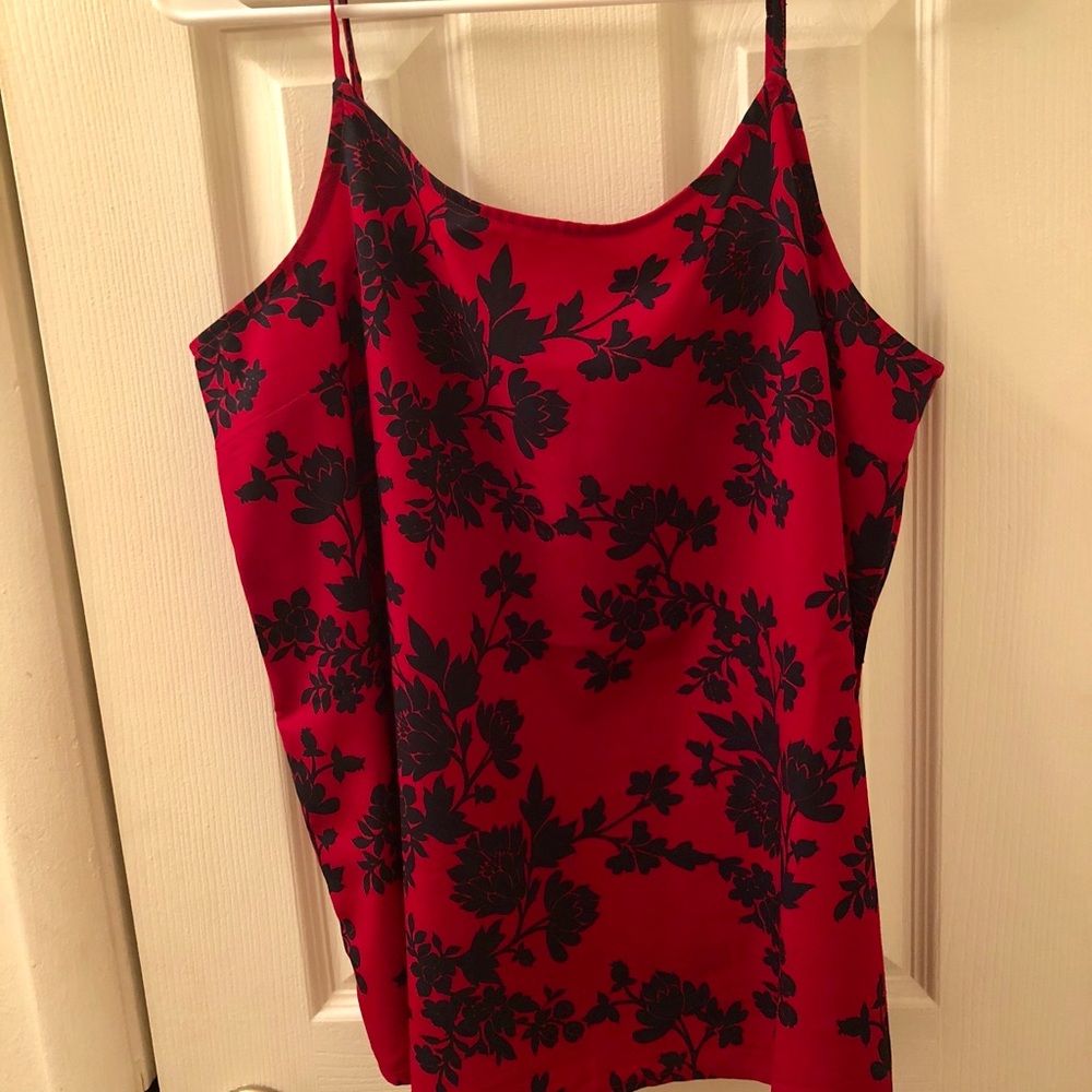Red Floral Tank Top